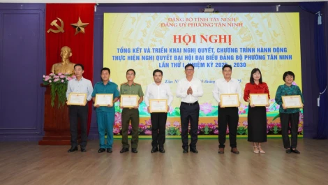 Phường Tân Ninh tổng kết Đại hội đại biểu Đảng bộ phường lần thứ I