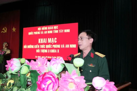 Khai mạc lớp bồi dưỡng kiến thức quốc phòng và an ninh đối tượng 3 khóa X