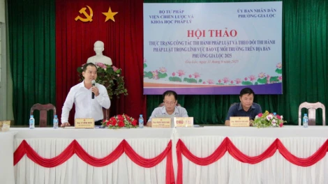 Hội thảo về công tác thi hành pháp luật bảo vệ môi trường tại phường Gia Lộc