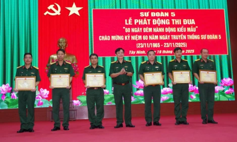 Sư đoàn 5 phát động thi đua cao điểm '60 ngày hành động kiểu mẫu'