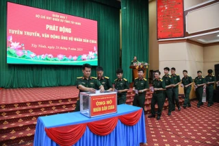 Bộ Chỉ huy Quân sự tỉnh Tây Ninh phát động ủng hộ Nhân dân Cuba