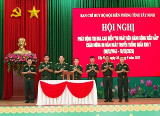Ban Chỉ huy Bộ đội Biên phòng Tây Ninh phát động thi đua cao điểm chào mừng kỷ niệm 80 năm Ngày truyền thống Quân khu 7