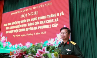 Bộ Chỉ huy quân sự tỉnh Tây Ninh rút kinh nghiệm hoạt động Ban Chỉ huy quân sự cấp xã sau sáp nhập