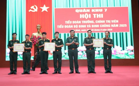 Bế mạc Hội thi Tiểu đoàn trưởng, Chính trị viên tiểu đoàn bộ binh và binh chủng