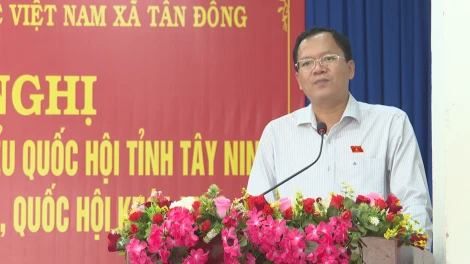 Ngày 02/10, tại xã Tân Đông, Đoàn đại biểu Quốc hội tỉnh Tây Ninh tổ chức Hội nghị tiếp xúc cử tri trước Kỳ họp thứ 10, Quốc hội khóa XV.