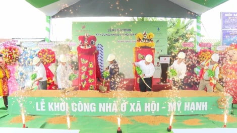 Khởi công xây dựng nhà ở xã hội tại xã Mỹ Hạnh