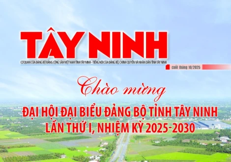 Trong không khí phấn khởi chào mừng Đại hội Đại biểu Đảng bộ tỉnh Tây Ninh lần thứ I, nhiệm kỳ 2025-2030, ấn phẩm đặc biệt này được phát hành nhằm ghi lại những dấu ấn nổi bật trên chặng đường phát triển, đồng thời khẳng định khát vọng vươn lên mạnh mẽ của vùng đất trung dũng, kiên cường trong giai đoạn mới.