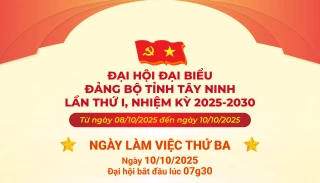 Chương trình ngày làm việc thứ ba, Đại hội đại biểu Đảng bộ tỉnh Tây Ninh lần thứ I, nhiệm kỳ 2025-2030