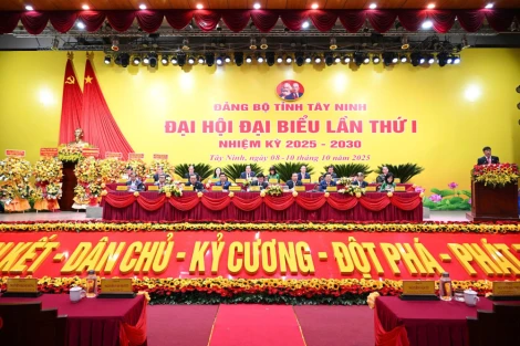 Khai mạc Đại hội đại biểu Đảng bộ tỉnh Tây Ninh lần I, nhiệm kỳ 2025-2030