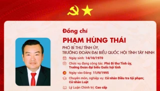 Tóm tắt quá trình công tác của đồng chí Phó Bí thư Tỉnh ủy, Trưởng đoàn đại biểu Quốc hội tỉnh Tây Ninh Phạm Hùng Thái