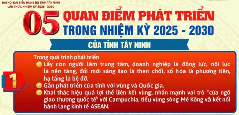 5 quan điểm phát triển trong nhiệm kỳ 2025-2030 của tỉnh Tây Ninh