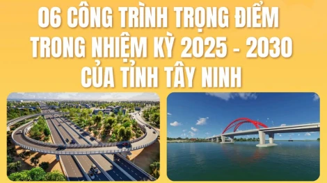 6 công trình trọng điểm trong nhiệm kỳ 2025-2030 của tỉnh Tây Ninh