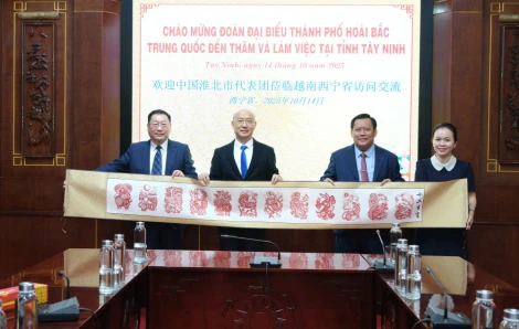 Đoàn Chính quyền nhân dân thành phố Hoài Bắc (Trung Quốc) thăm và làm việc tại tỉnh Tây Ninh