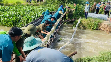 Tây Ninh: Tiếp tục xảy ra sự cố vỡ đê bao tại Đồng Tháp Mười
