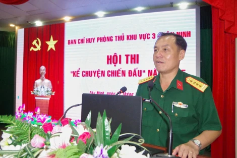 Ban Chỉ huy Phòng thủ khu vực 3 – Tân Ninh: Sôi nổi Hội thi 'Kể chuyện chiến đấu'