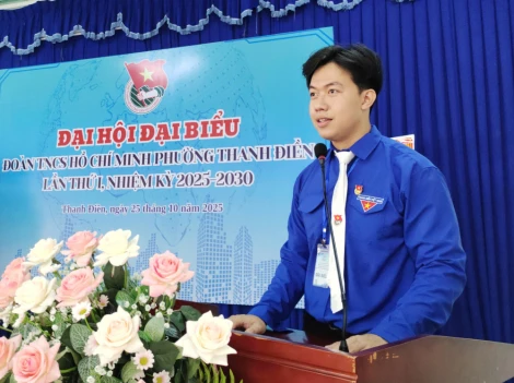 Ngày 25/10, Đoàn TNCS Hồ Chí Minh phường Thanh Điền (tỉnh Tây Ninh) tổ chức Đại hội đại biểu lần thứ I, nhiệm kỳ 2025 – 2030 với sự tham dự của 120 đại biểu chính thức.