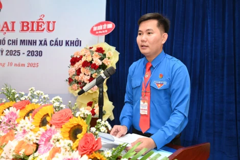 Sáng 26/10, Đoàn TNCS Hồ Chí Minh xã Cầu Khởi, tỉnh Tây Ninh tổ chức Đại hội đại biểu lần thứ I, nhiệm kỳ 2025-2030. Đến dự có đại diện Tỉnh Đoàn Tây Ninh Dương Tấn Thiên; Phó Bí thư Thường trực Đảng ủy xã Cầu Khởi, Chủ tịch UBMTTQ Việt Nam xã Trần Thị Thu Hiền và 120 đại biểu chính thức.