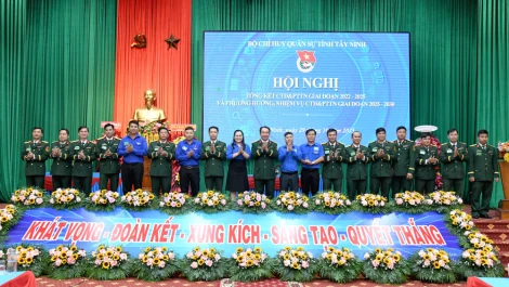 Bộ CHQS tỉnh Tây Ninh tổng kết công tác đoàn và phong trào thanh niên giai đoạn 2022 - 2025