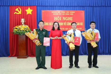Xã Hòa Hội: Công bố quyết định chỉ định bổ sung Ban chấp hành Đảng bộ xã