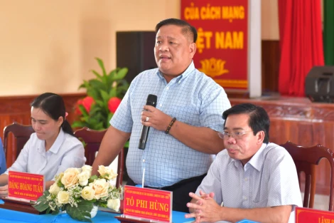 Xã Tân Trụ đối thoại với các hộ dân liên quan dự án trọng điểm Đường tỉnh 827E