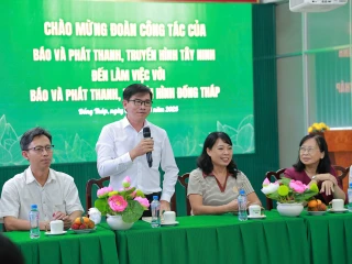 Báo và phát thanh, truyền hình Tây Ninh học tập kinh nghiệm tại Báo và phát thanh, truyền hình Đồng Tháp