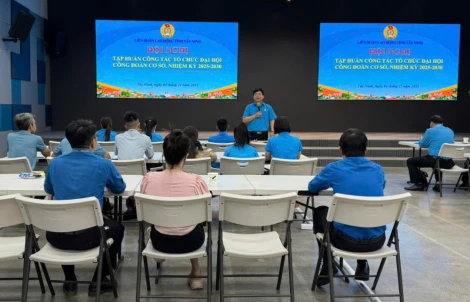Gần 1.100 cán bộ Công đoàn tập huấn chuẩn bị cho Đại hội Công đoàn cơ sở
