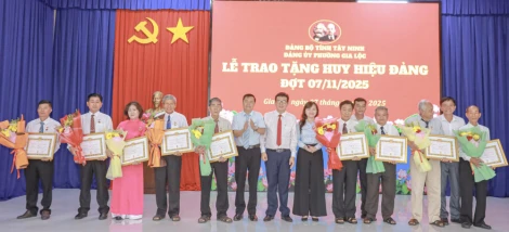 Phường Gia Lộc trao Huy hiệu Đảng đợt 07/11