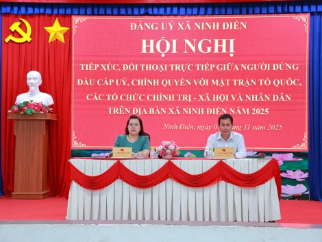 Xã Ninh Điền: Đối thoại với MTTQ, các đoàn thể và Nhân dân