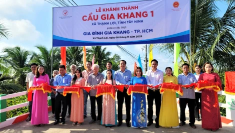 Xã Thạnh Lợi: Khánh thành cầu Gia Khang 1