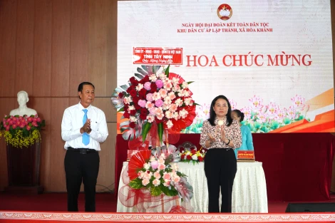 Rộn ràng Ngày hội Đại đoàn kết toàn dân tộc tại xã Hòa Khánh