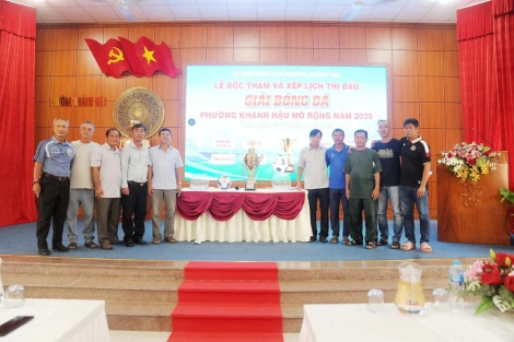 Bốc thăm xếp lịch thi đấu Giải bóng đá phường Khánh Hậu mở rộng 2025