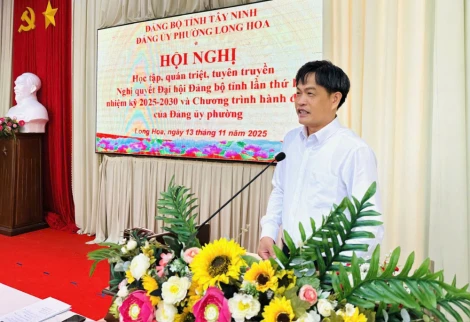 Phường Long Hoa: Quán triệt Nghị quyết Đại hội Đảng bộ các cấp lần thứ I, nhiệm kỳ 2025 - 2030