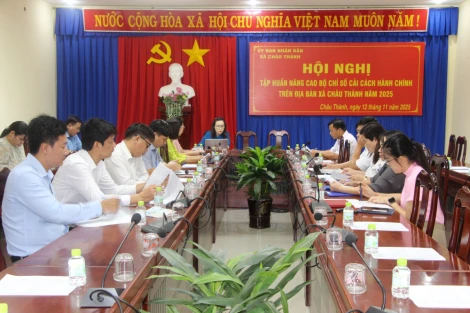 Xã Châu Thành tổ chức tập huấn nâng cao Bộ chỉ số cải cách hành chính năm 2025