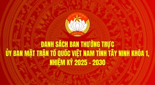 Danh sách Ban Thường trực UBMTTQ Việt Nam tỉnh Tây Ninh khóa I, nhiệm kỳ 2025 - 2030