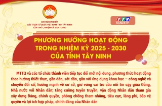 Phương hướng hoạt động trong nhiệm kỳ 2025 - 2030 của MTTQ Việt Nam tỉnh Tây Ninh