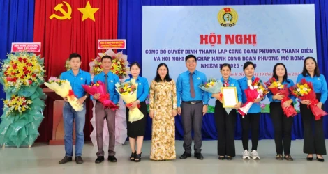 Phường Thanh Điền: Công bố quyết định thành lập Công đoàn phường