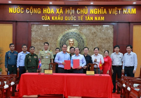 Thống nhất thời gian tổ chức Lễ khai trương Cửa khẩu quốc tế Tân Nam - Meun Chey