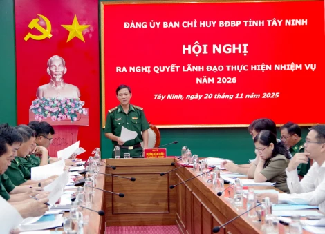 Đảng ủy Bộ đội Biên phòng tỉnh Tây Ninh ra Nghị quyết lãnh đạo thực hiện nhiệm vụ năm 2026