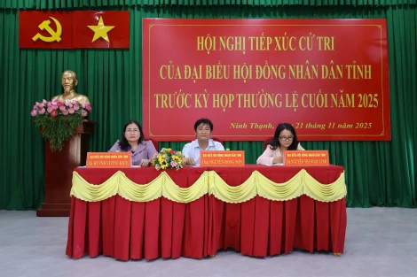 Phó Chủ tịch HĐND tỉnh Nguyễn Hồng Sơn tiếp xúc cử tri phường Ninh Thạnh