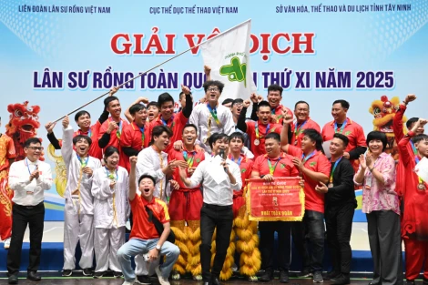 Giải vô địch lân sư rồng toàn quốc lần thứ 11: TP. Hồ Chí Minh đoạt giải Nhất toàn đoàn
