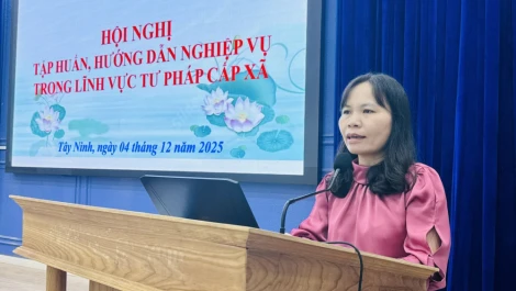 Sở Tư pháp Tây Ninh tập huấn, hướng dẫn nghiệp vụ công tác tư pháp cấp xã