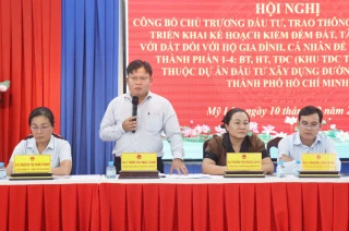 Thông báo thu hồi đất dự án thành phần 1-4 thuộc dự án đầu tư xây dựng đường Vành đai 4 TP.Hồ Chí Minh