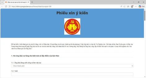 Ban Tuyên giáo và Dân vận Trung ương tổ chức điều tra dư luận xã hội