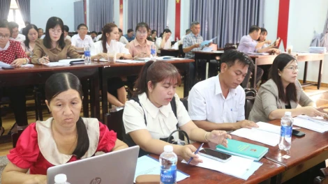 Sở Tư pháp: Tập huấn nghiệp vụ tư pháp cấp xã cho 14 xã, phường thuộc Cụm 2
