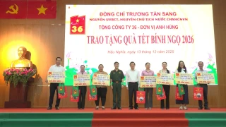 Nguyên Chủ tịch nước Trương Tấn Sang dự trao quà Tết Bính Ngọ năm 2026 cho 7 xã khu vực Đức Hòa