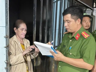 Công an xã Cần Giuộc kiểm tra công tác an ninh, trật tự trên địa bàn