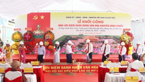 Xã Mỹ Lộc khởi công xây dựng nhà lưu niệm Danh nhân văn hóa Nguyễn Đình Chiểu