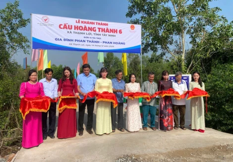 Xã Thạnh Lợi: Khánh thành cầu Hoàng Thành 6, góp phần hoàn thiện hạ tầng giao thông