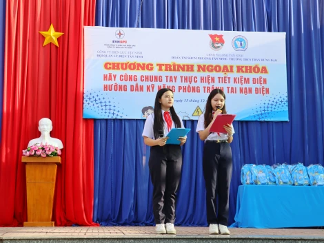 Điện lực Tây Ninh: Tuyên truyền an toàn và tiết kiệm điện trong học sinh