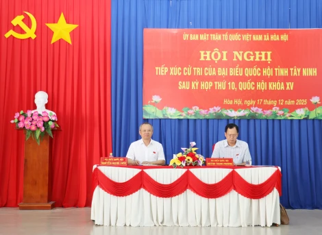 Đại biểu Quốc hội tỉnh tiếp xúc cử tri xã Hòa Hội